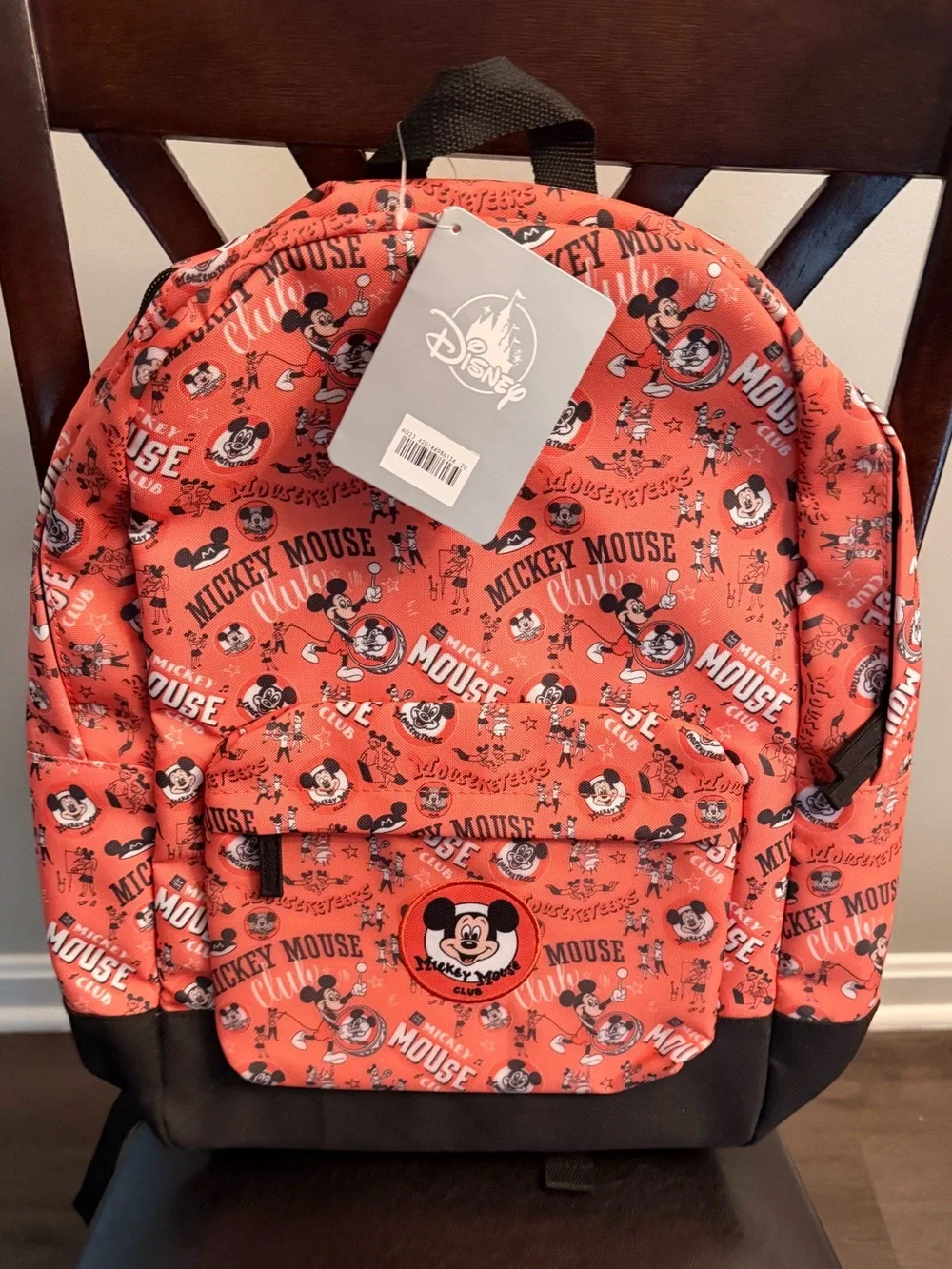 Disney Mickey Mouse Club Backpack - Orange and Black